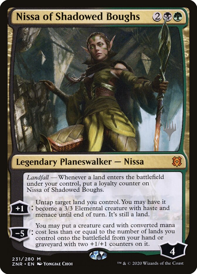 Nissa of Shadowed Boughs card front