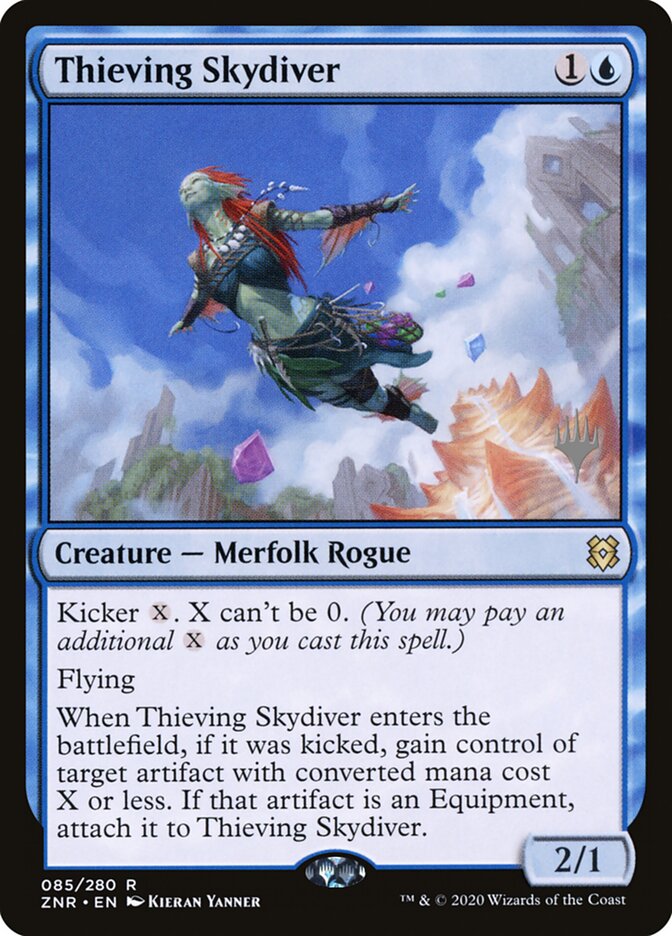 Thieving Skydiver card front