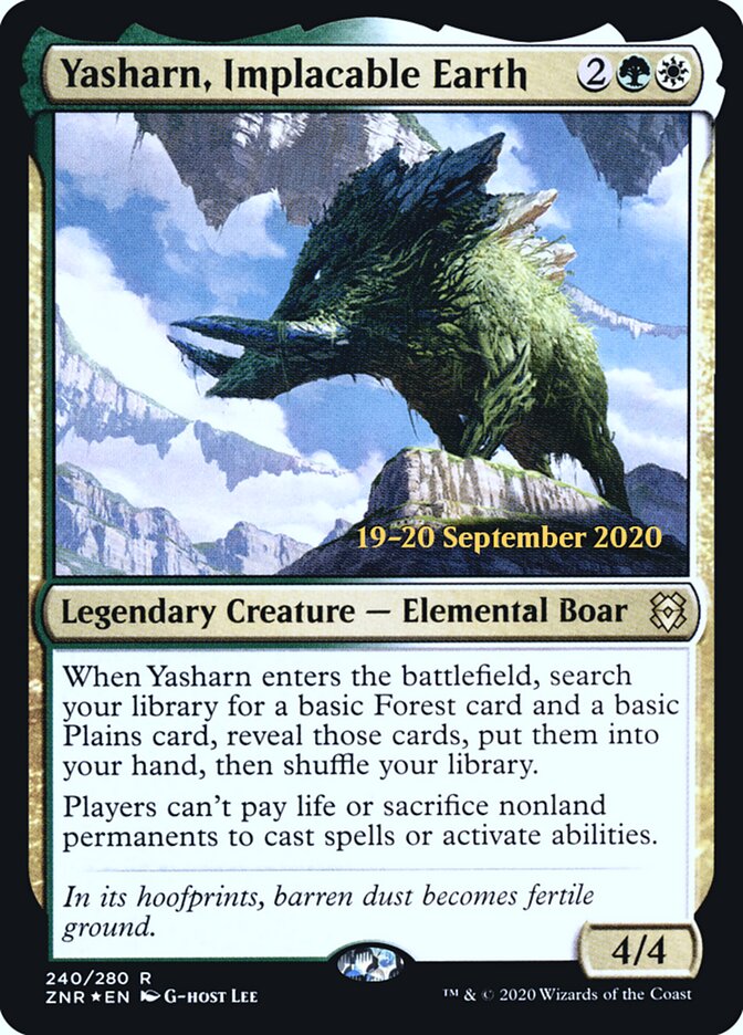 Yasharn, Implacable Earth card front