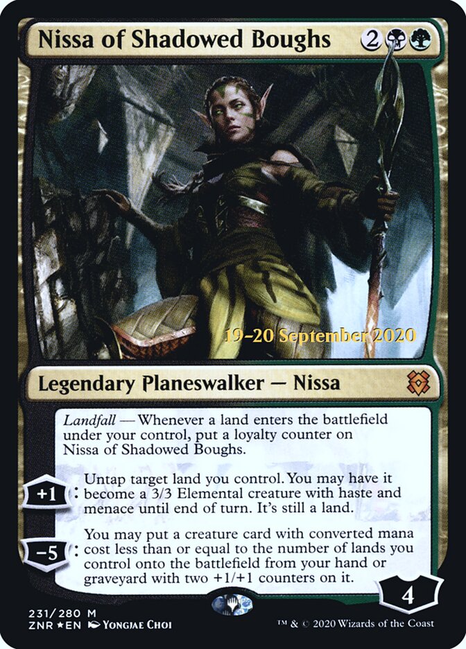 Nissa of Shadowed Boughs card front