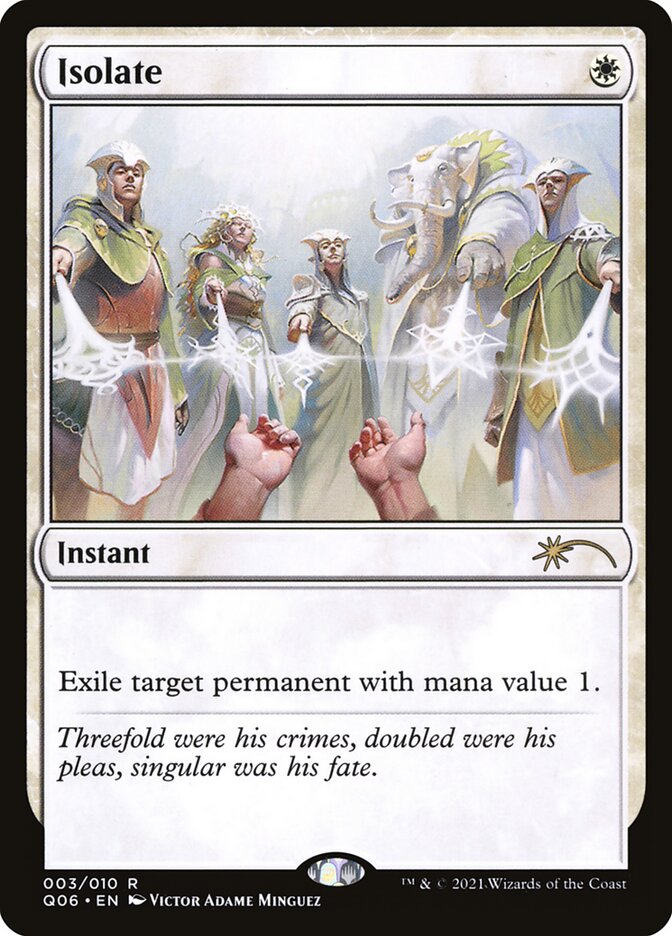 Isolate card front
