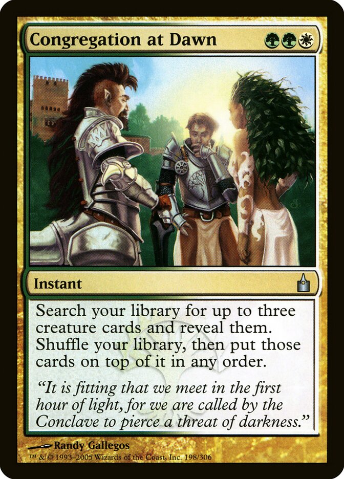 Congregation at Dawn card front