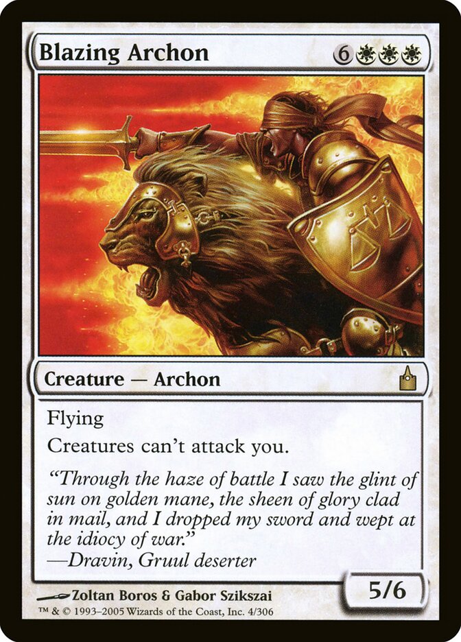Blazing Archon card front