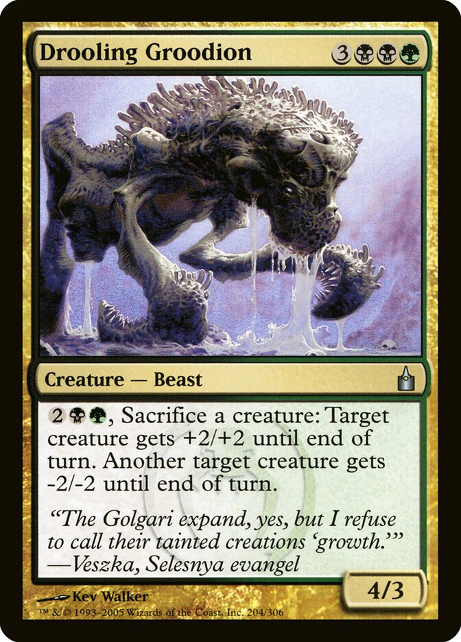 Drooling Groodion card front