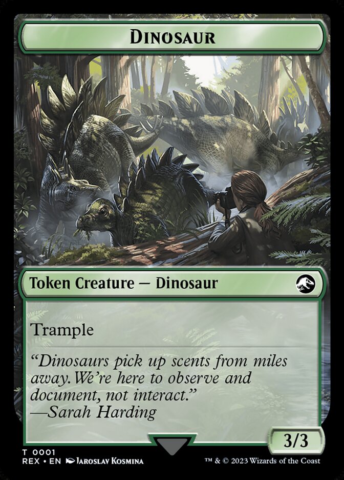 Dinosaur card front