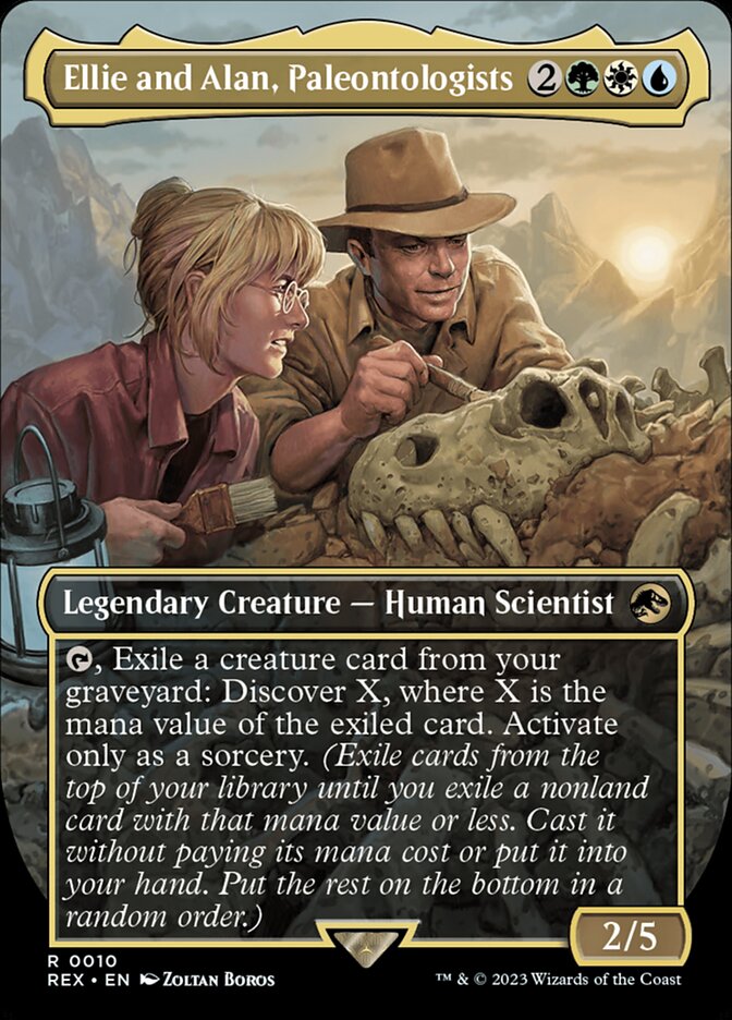 Ellie and Alan, Paleontologists card front