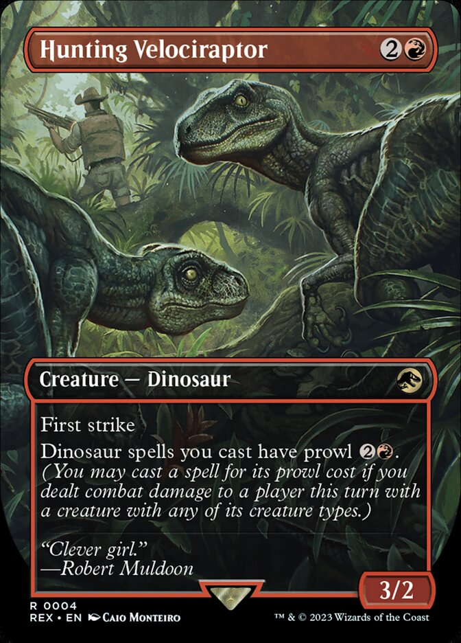Hunting Velociraptor card front