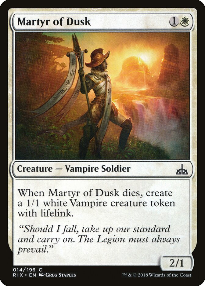 Martyr of Dusk card front