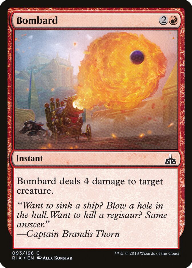 Bombard card front