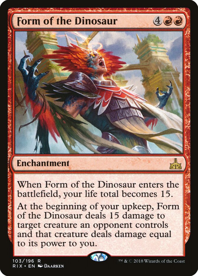 Form of the Dinosaur card front