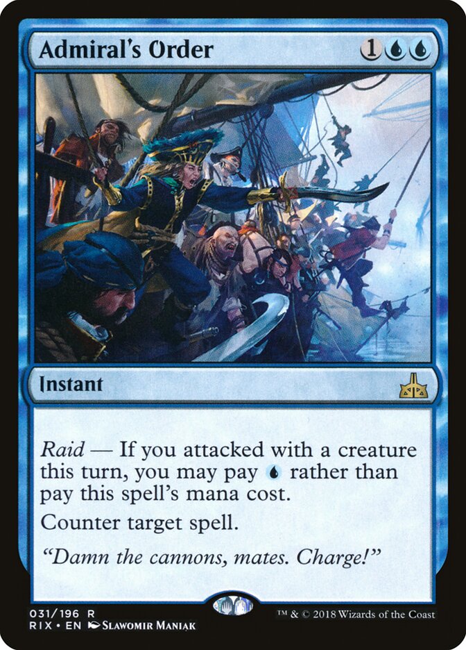 Admiral's Order card front