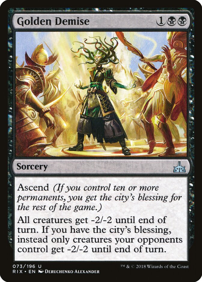 Golden Demise card front