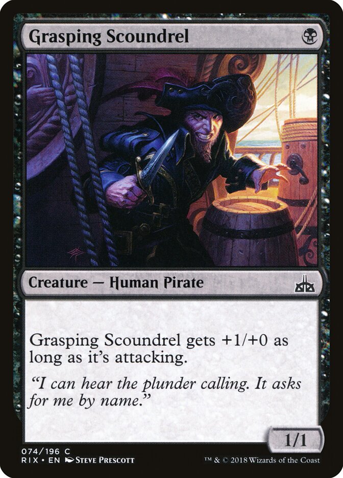 Grasping Scoundrel card front