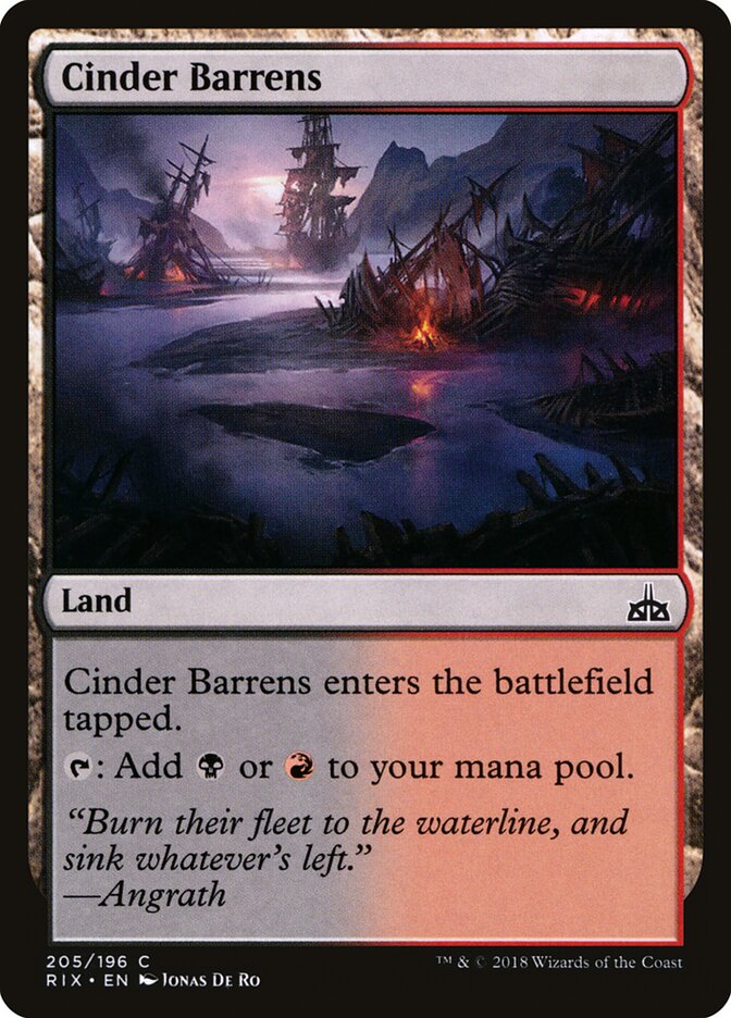 Cinder Barrens card front