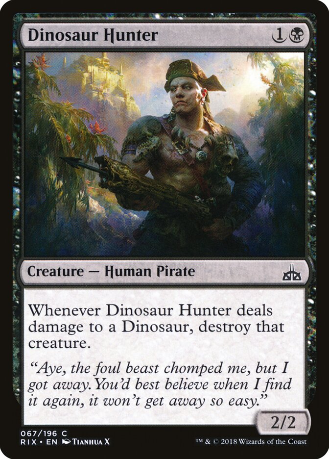 Dinosaur Hunter card front