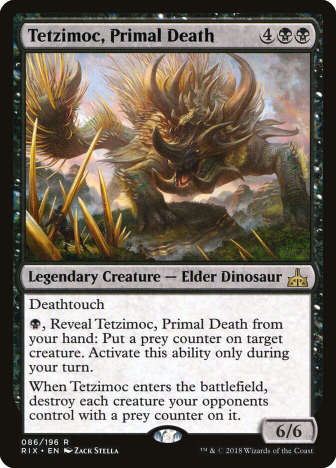 Tetzimoc, Primal Death card front