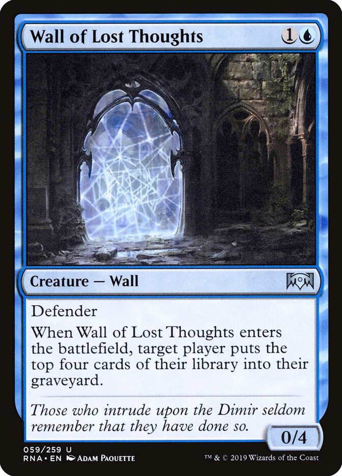 Wall of Lost Thoughts card front
