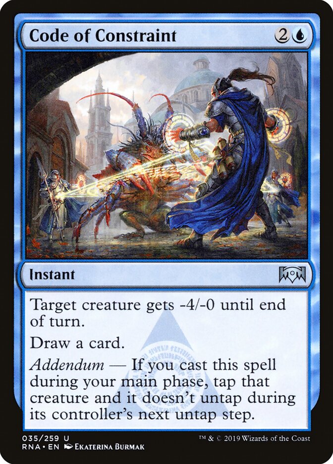 Code of Constraint card front