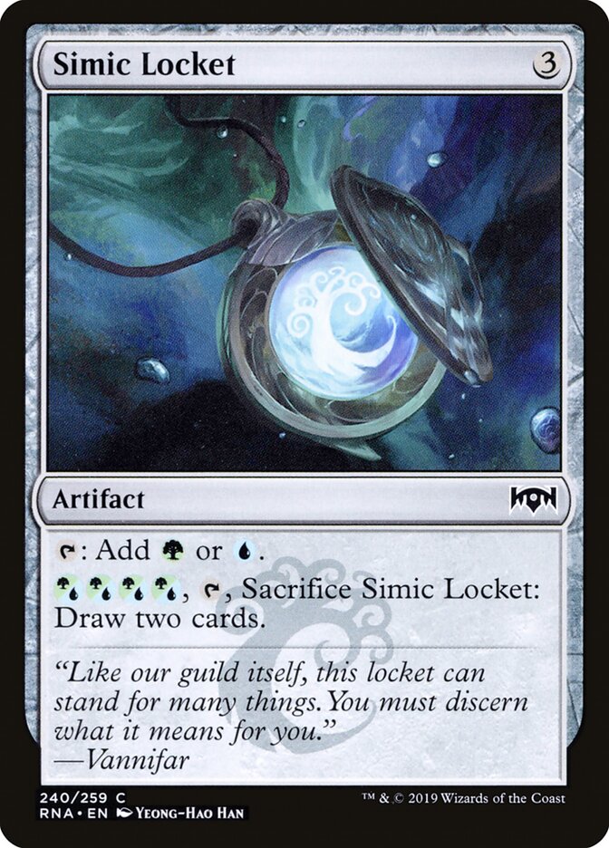 Simic Locket card front