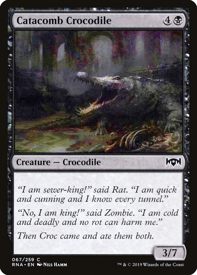 Catacomb Crocodile card front