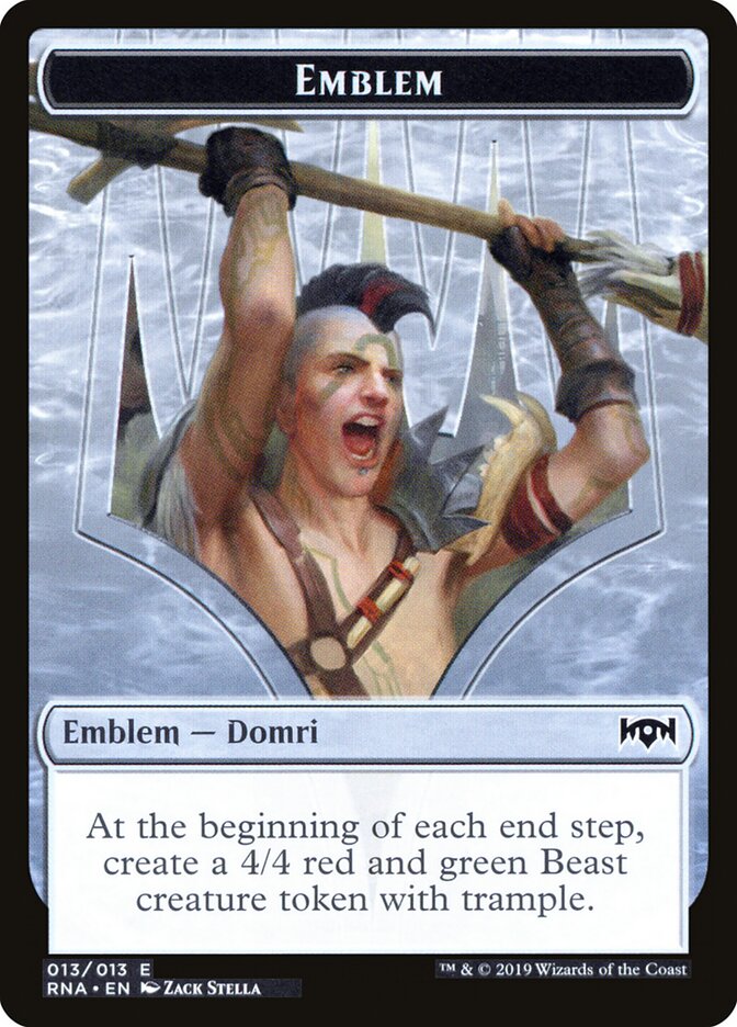 Domri, Chaos Bringer Emblem card front