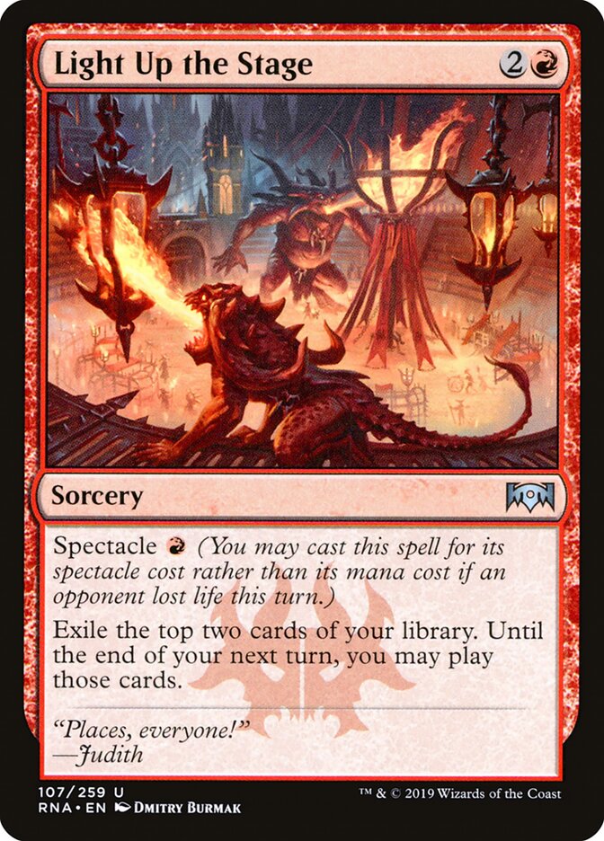 Light Up the Stage card front