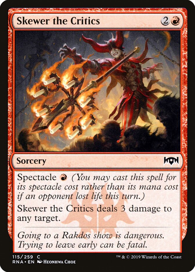 Skewer the Critics card front