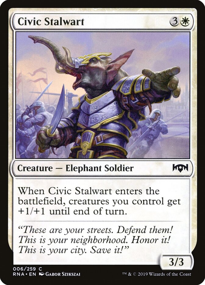 Civic Stalwart card front