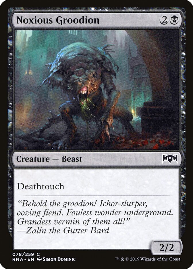 Noxious Groodion card front