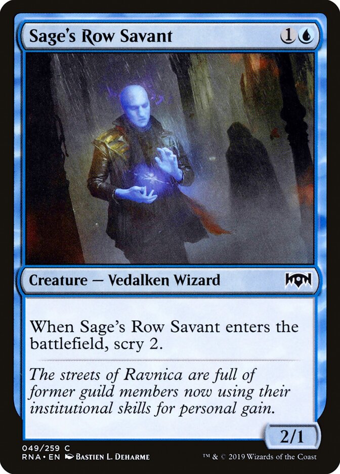 Sage's Row Savant card front