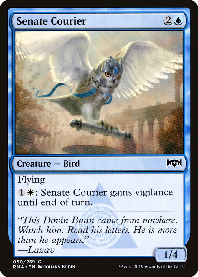 Senate Courier card front