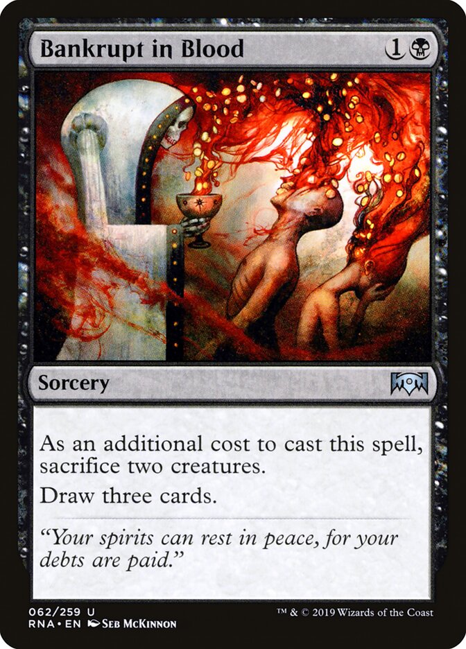 Bankrupt in Blood card front