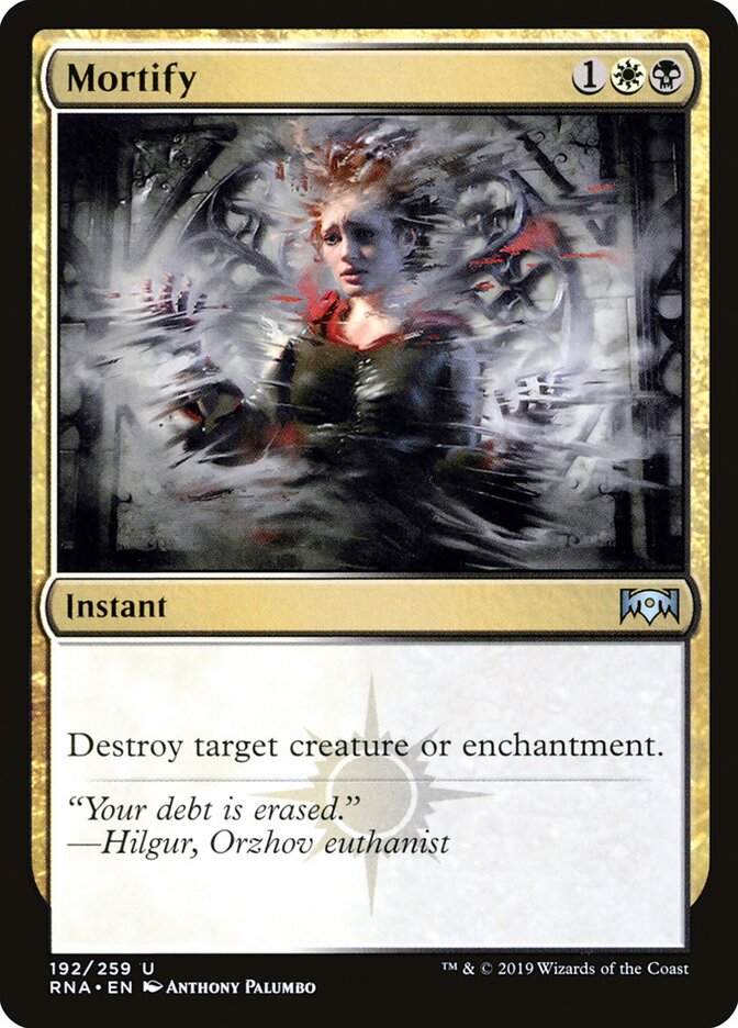 Mortify card front