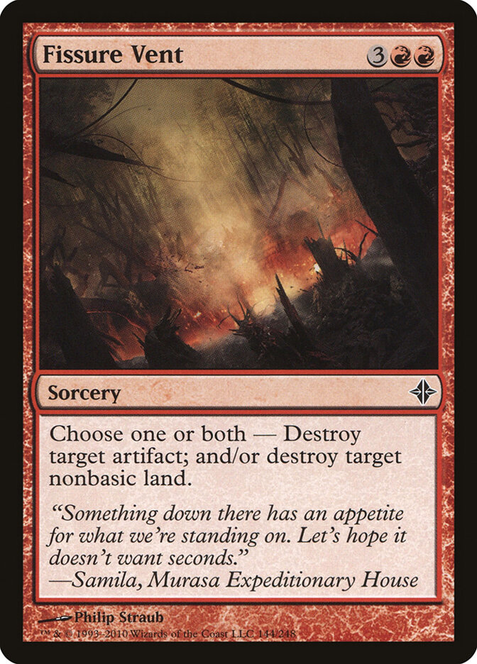 Fissure Vent card front