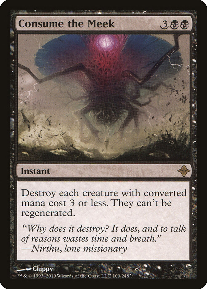 Consume the Meek card front
