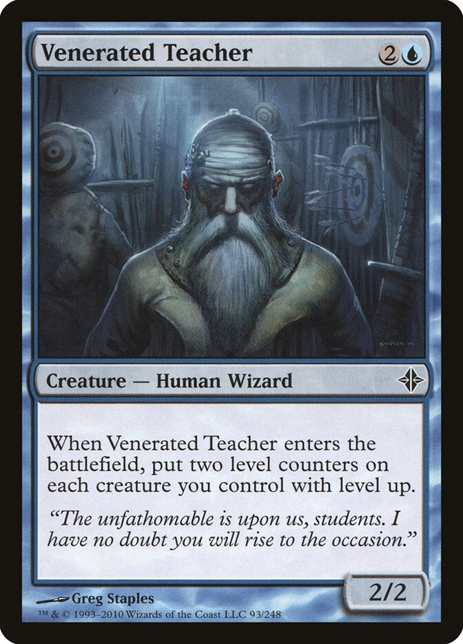 Venerated Teacher card front