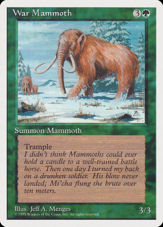 War Mammoth card front