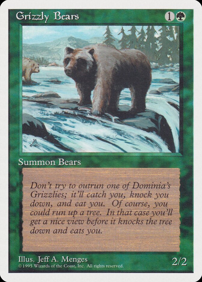 Grizzly Bears card front