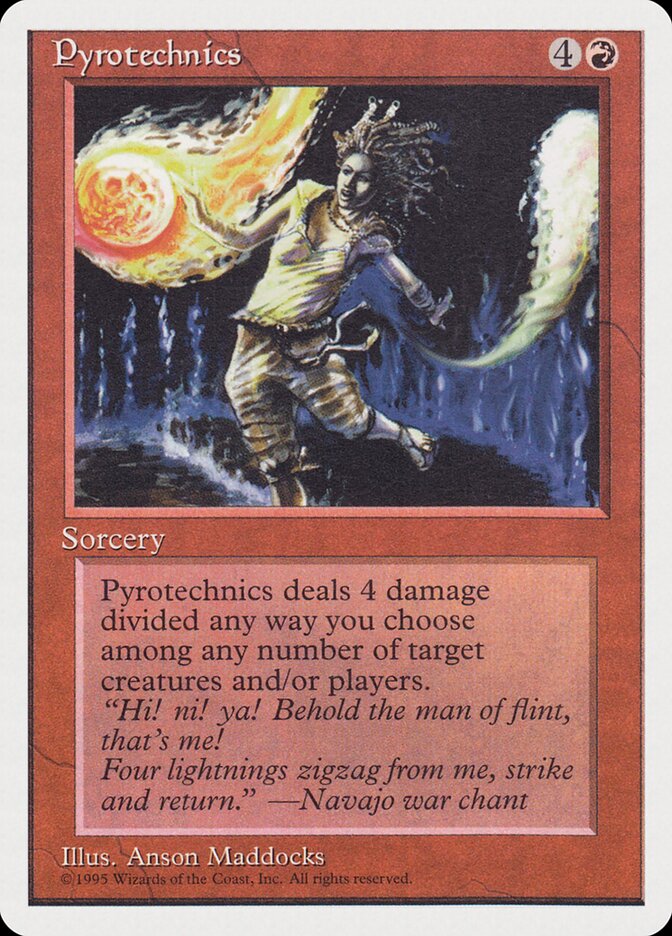 Pyrotechnics card front