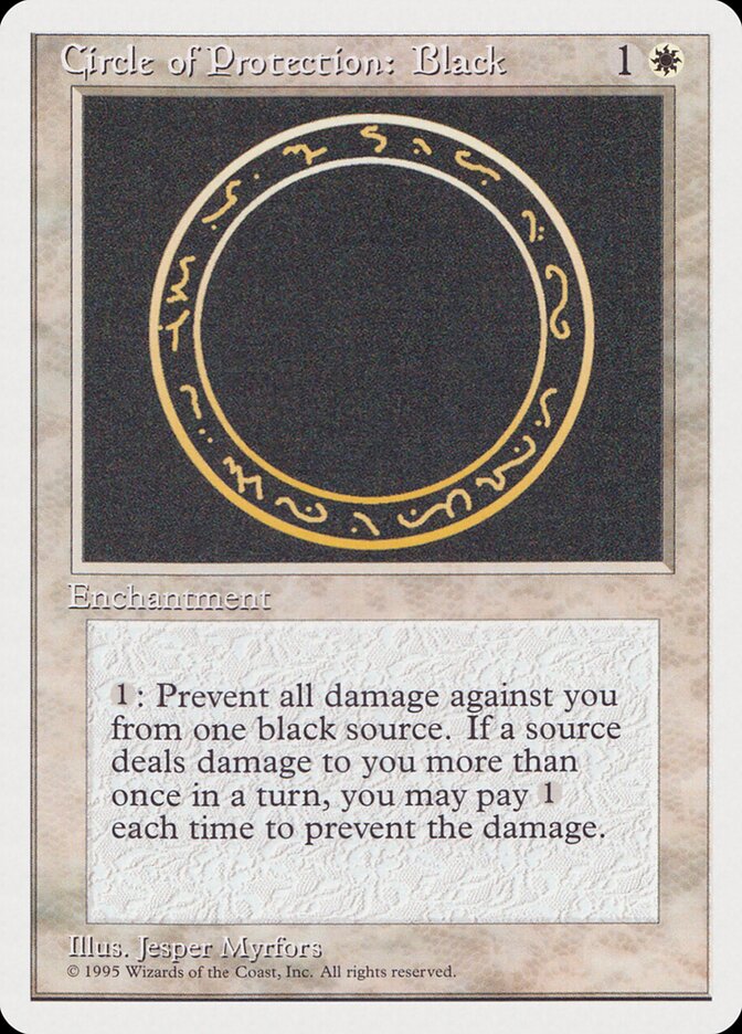 Circle of Protection: Black card front