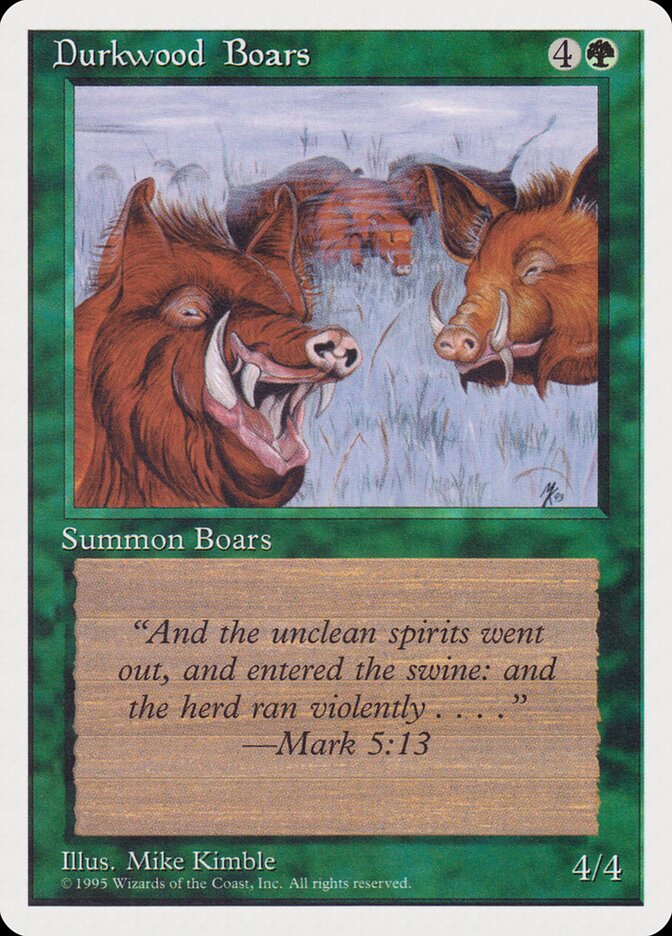 Durkwood Boars card front