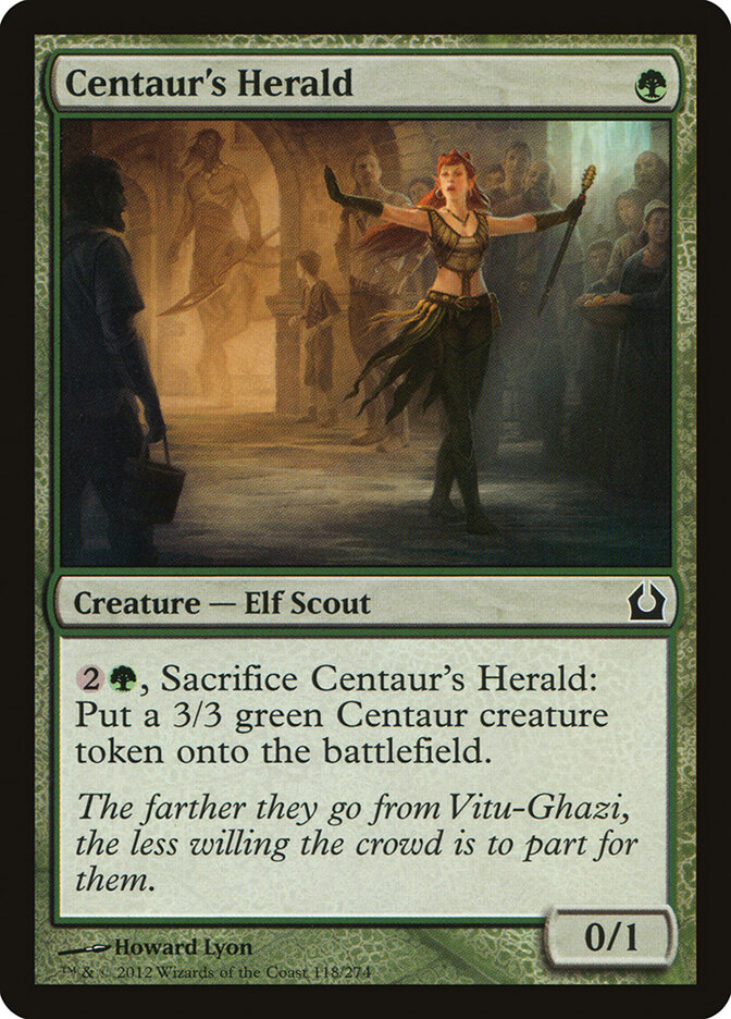Centaur's Herald card front