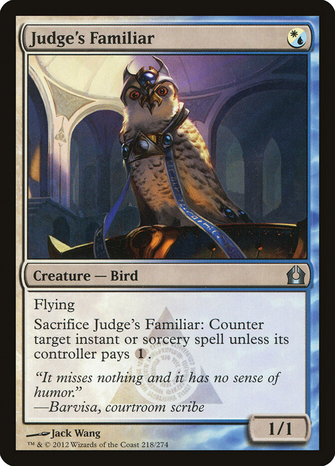 Judge's Familiar card front
