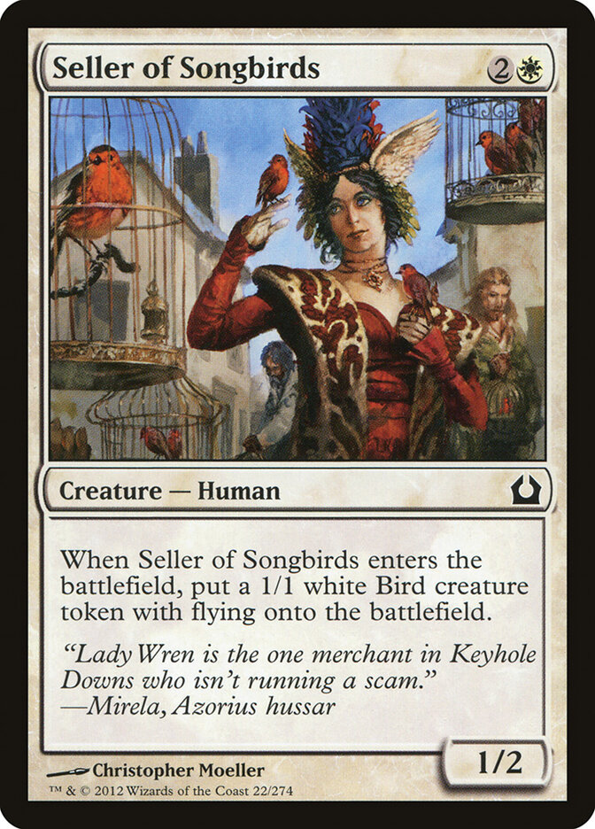 Seller of Songbirds card front