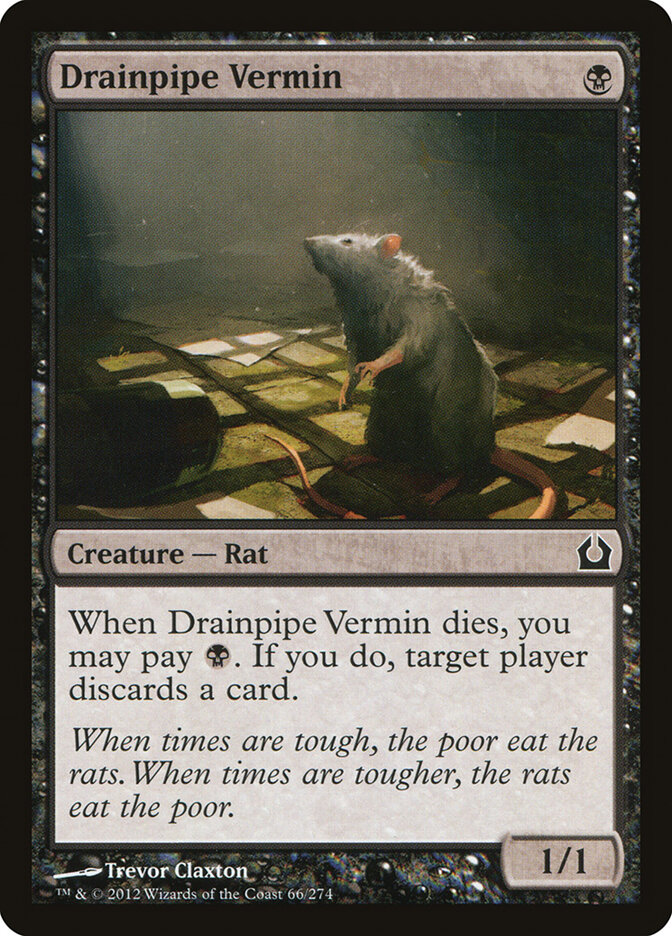 Drainpipe Vermin card front