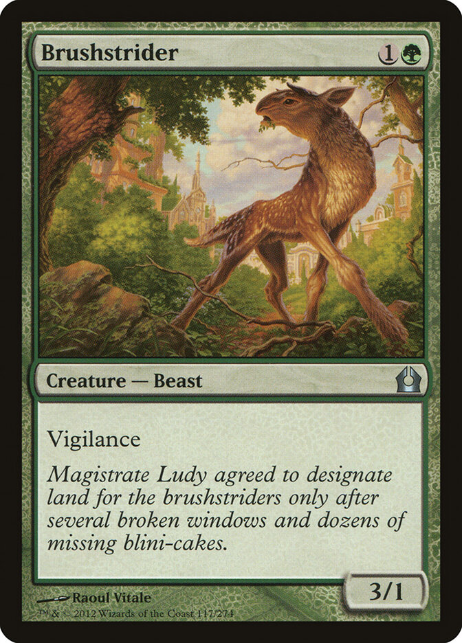 Brushstrider card front