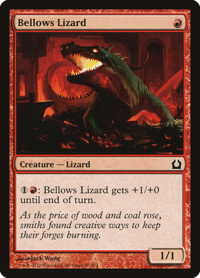 Bellows Lizard card front