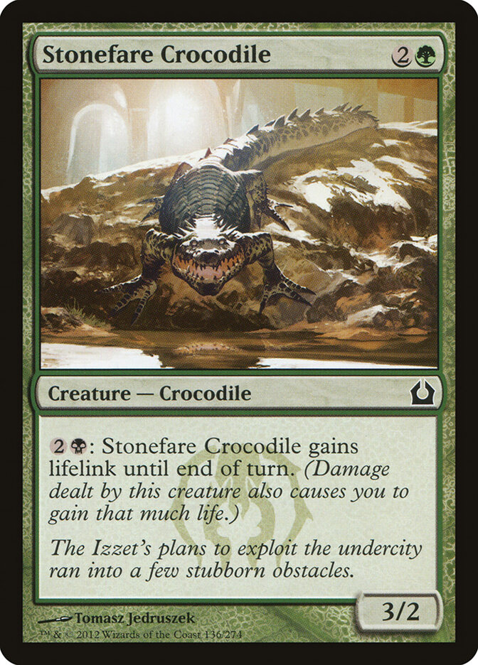 Stonefare Crocodile card front