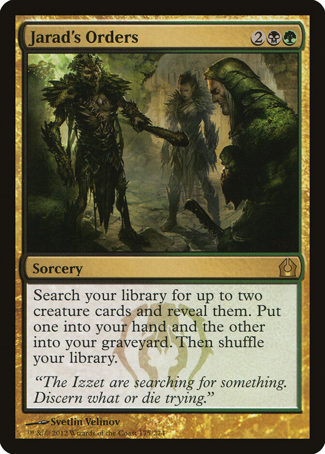 Jarad's Orders card front