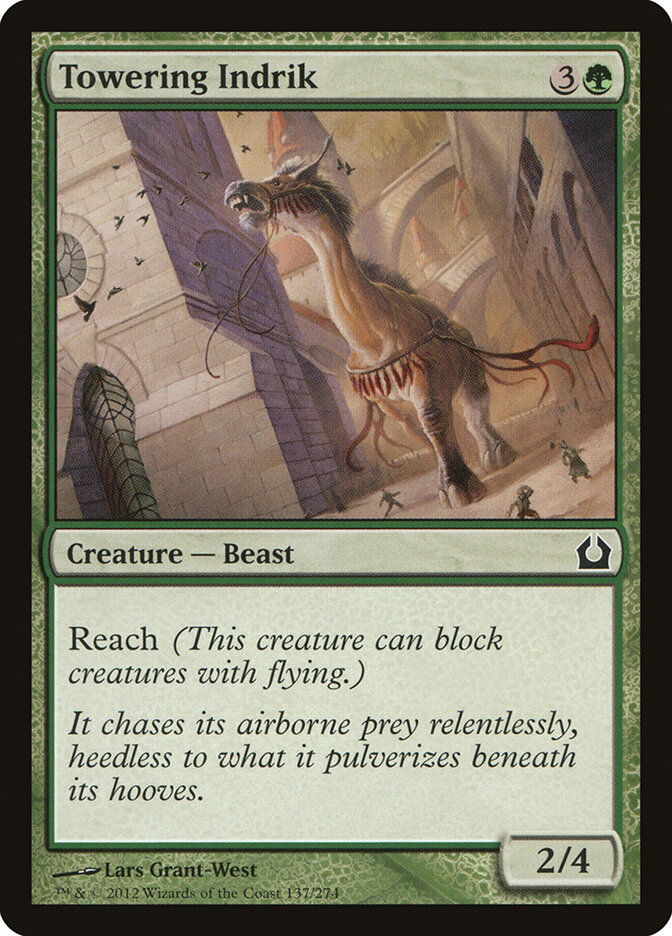 Towering Indrik card front